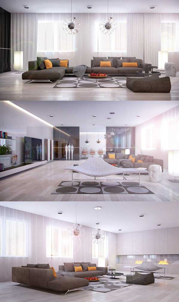舒适放松的现代客厅设计11