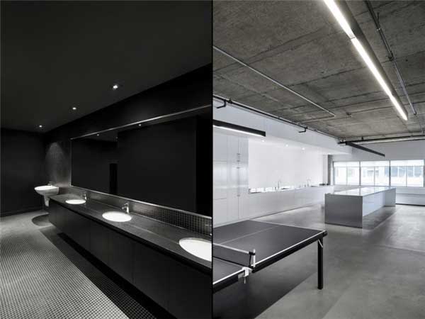 黑白极简风格的SSENSE办公空间设计11