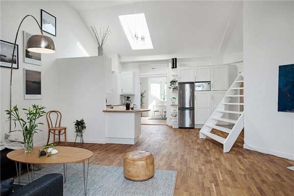  哥德堡舒适优雅的北欧纯白公寓设计2  